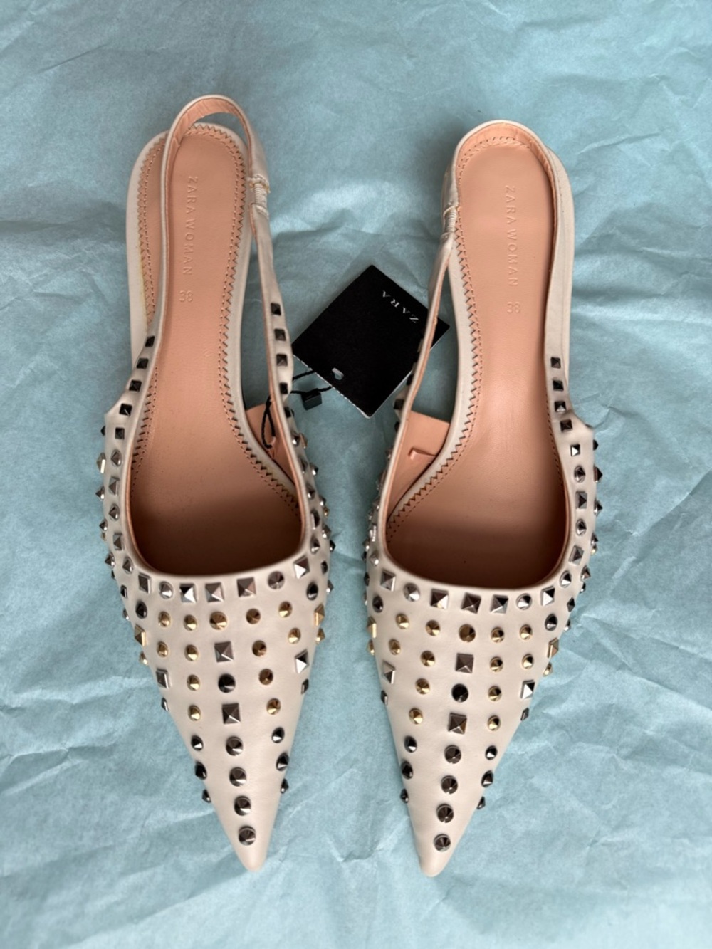 Zara Studded Women's Shoes in Gray - Picture 1 of 4